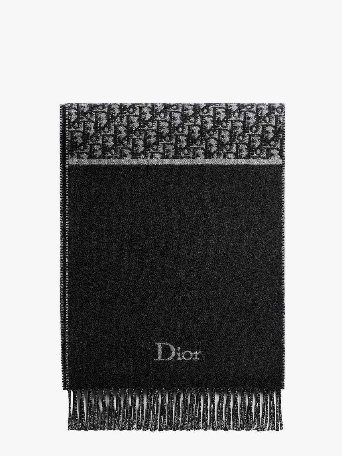 Dior Men's Wool Scarf Black