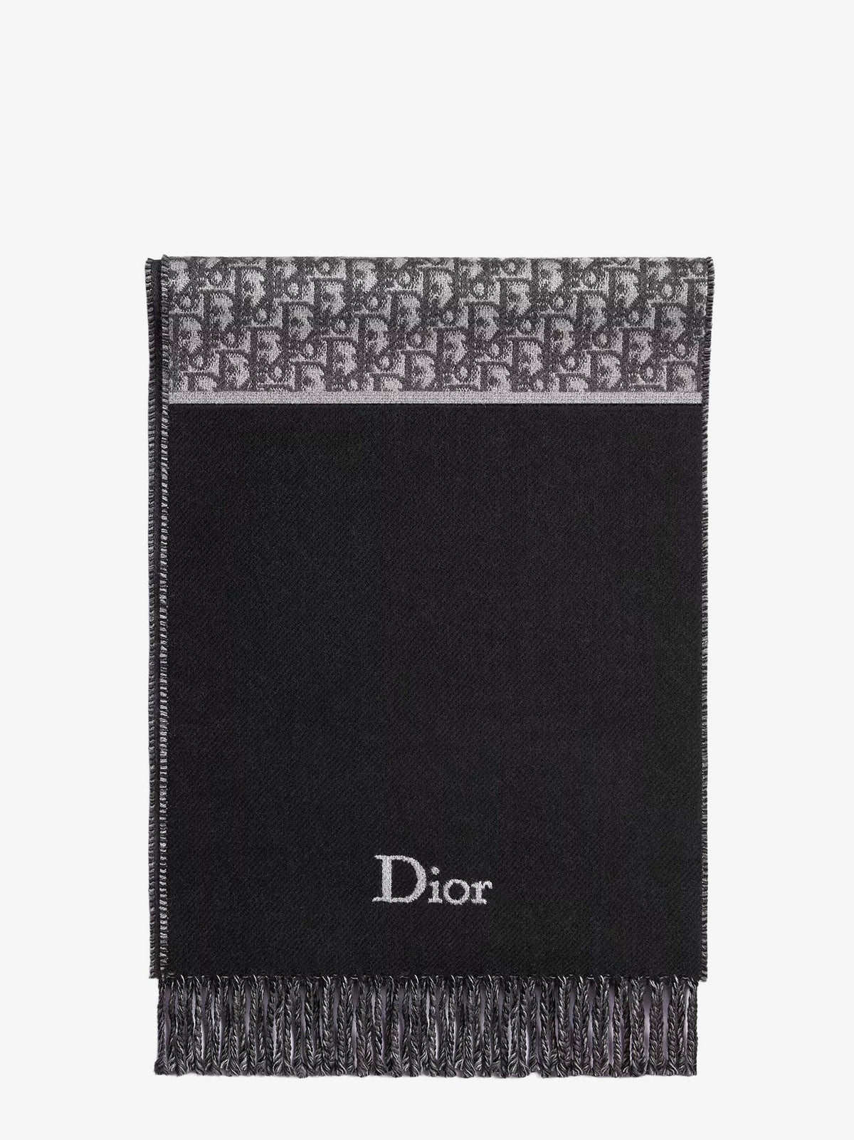 Dior Men's Wool Scarf Grey