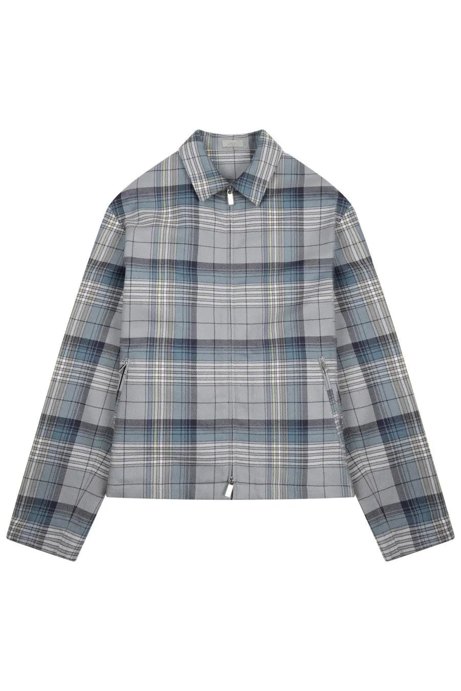 Dior Men's Zippered Check Shirt Multicolor