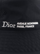 Dior Men's Dior Montaigne Cloche Hat in Technical Fabric Black, view 3