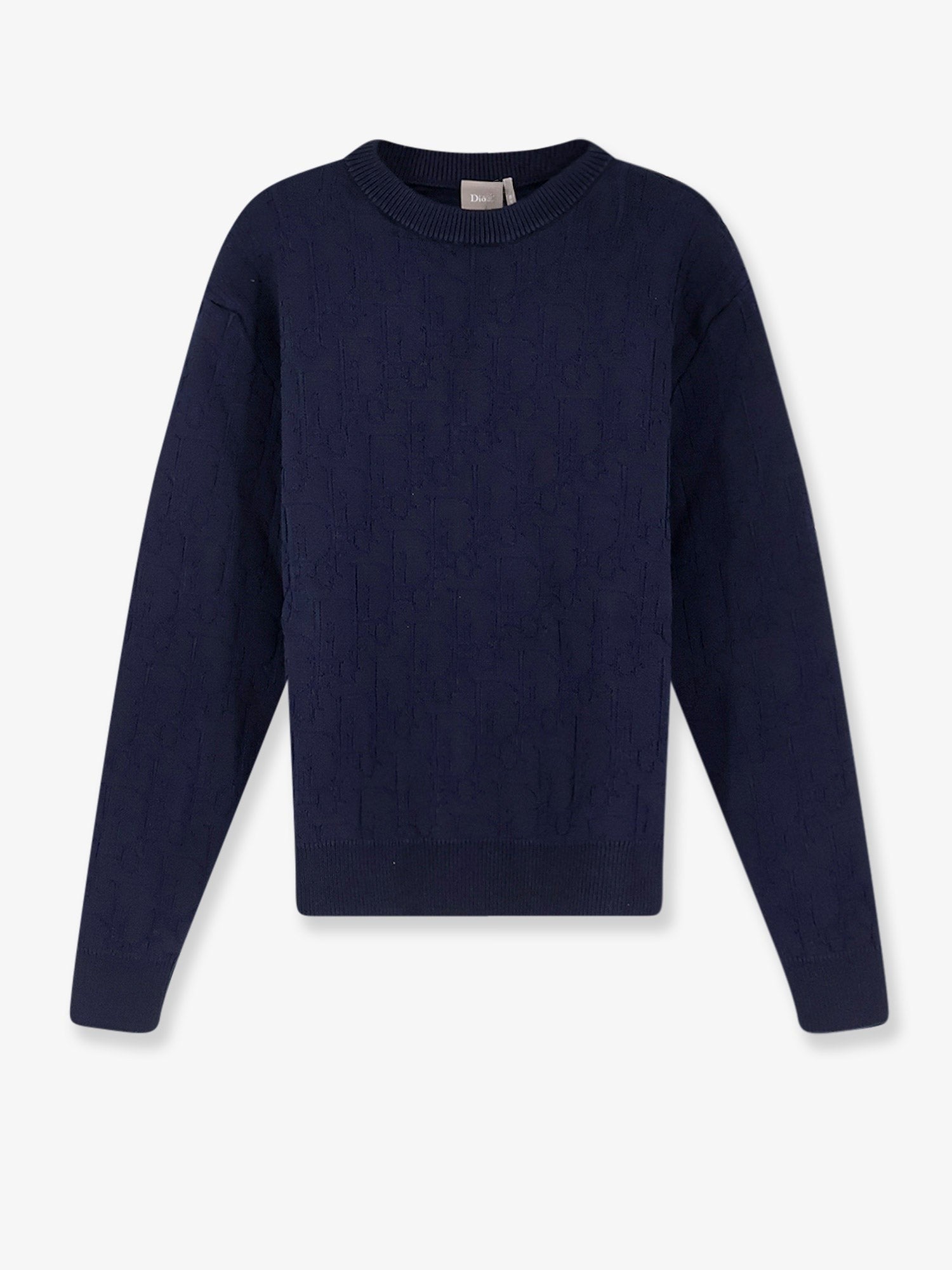 Dior Men's Dior Oblique Cotton Sweater Blue Dior
