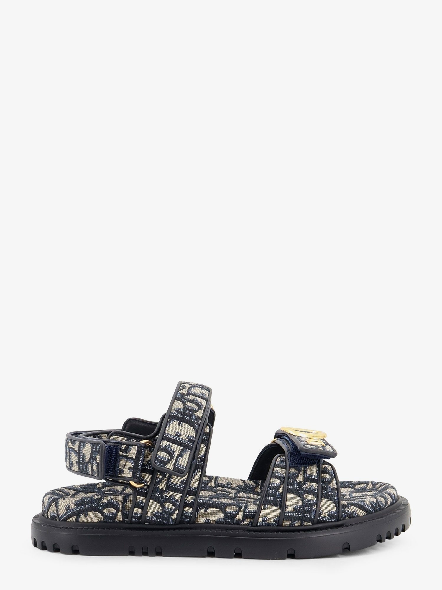 Dior Women's Dior Oblique Jacquard Fabric Sandals Blue