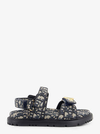 Dior Women's Dior Oblique Jacquard Fabric Sandals Blue