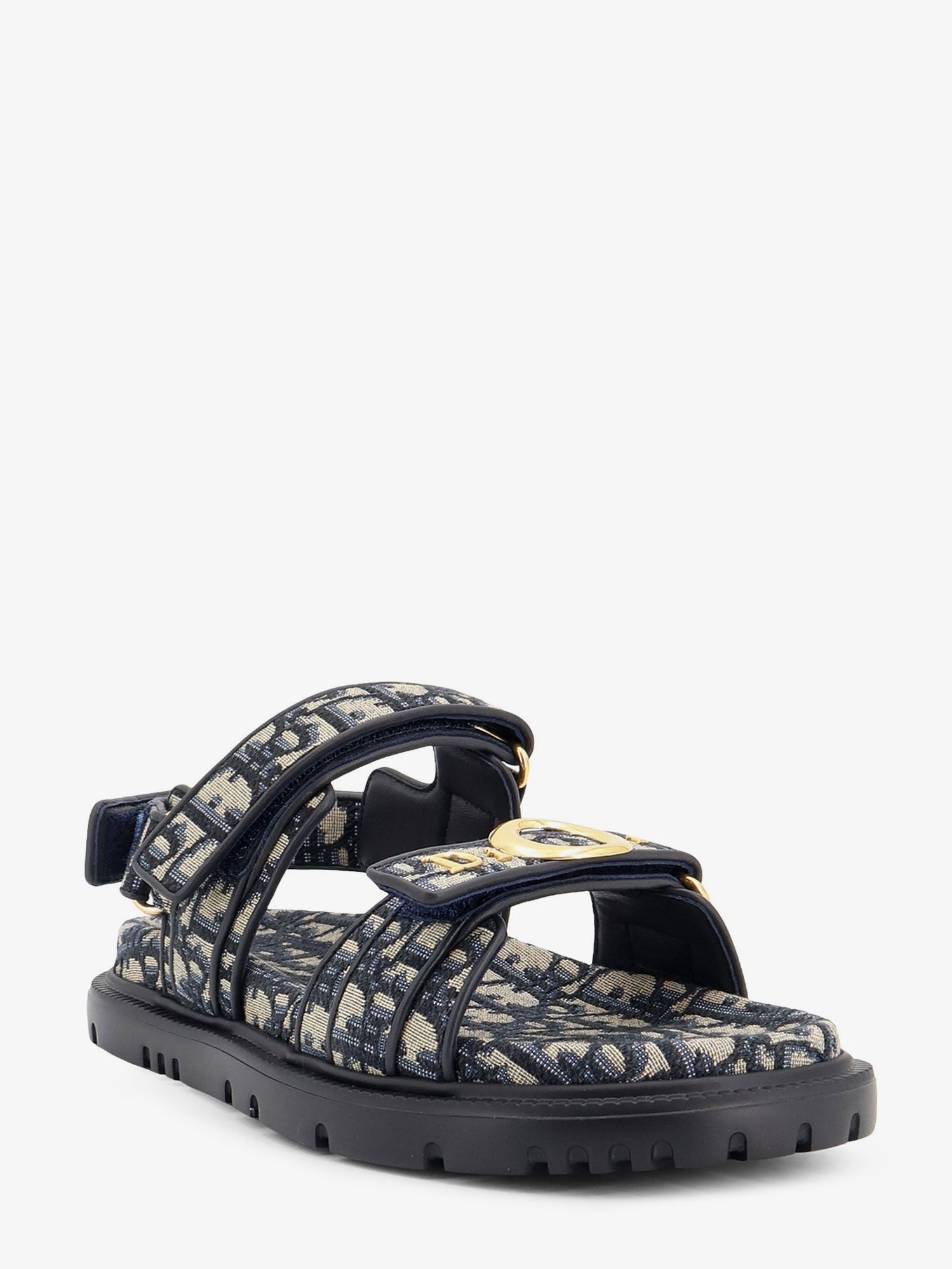 Dior Women's Dior Oblique Jacquard Fabric Sandals Blue