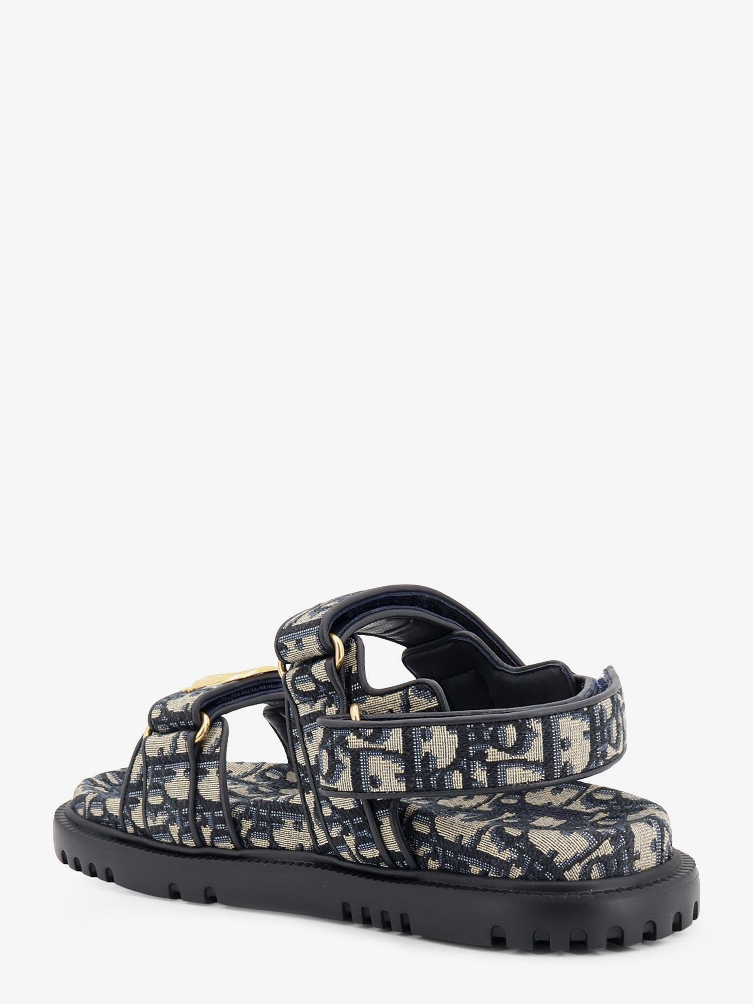 Dior Women's Dior Oblique Jacquard Fabric Sandals Blue