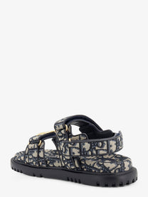 Dior Women's Dior Oblique Jacquard Fabric Sandals Blue