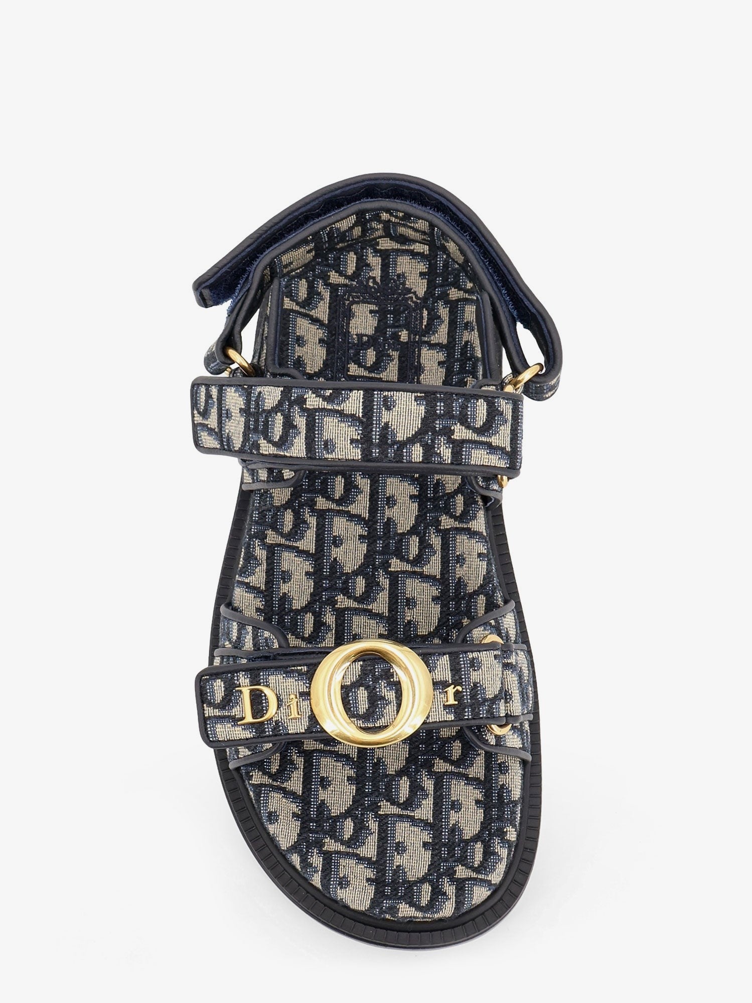 Dior Women's Dior Oblique Jacquard Fabric Sandals Blue