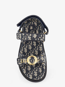 Dior Women's Dior Oblique Jacquard Fabric Sandals Blue