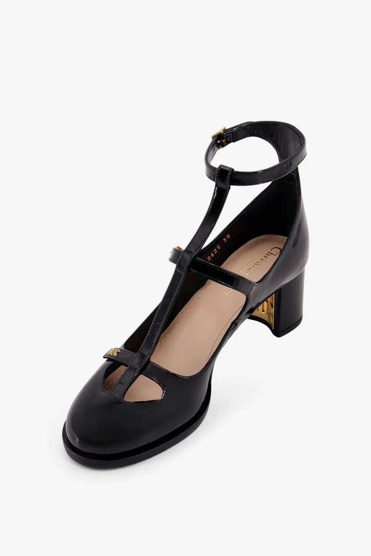Dior Women's Aime Dior Patent Leather Mary Jane Pumps Black, view 4