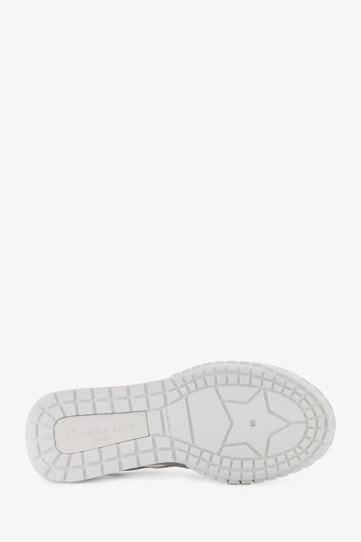 Dior Women's Laminated Leather Dior Tech Sneakers Silver, view 4