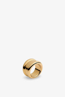 Dior women’s rocks metal ring gold with a sleek, gold-toned layered band design for modern elegance