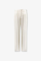 Dior Women's Tuxedo Wool and Silk Trousers White