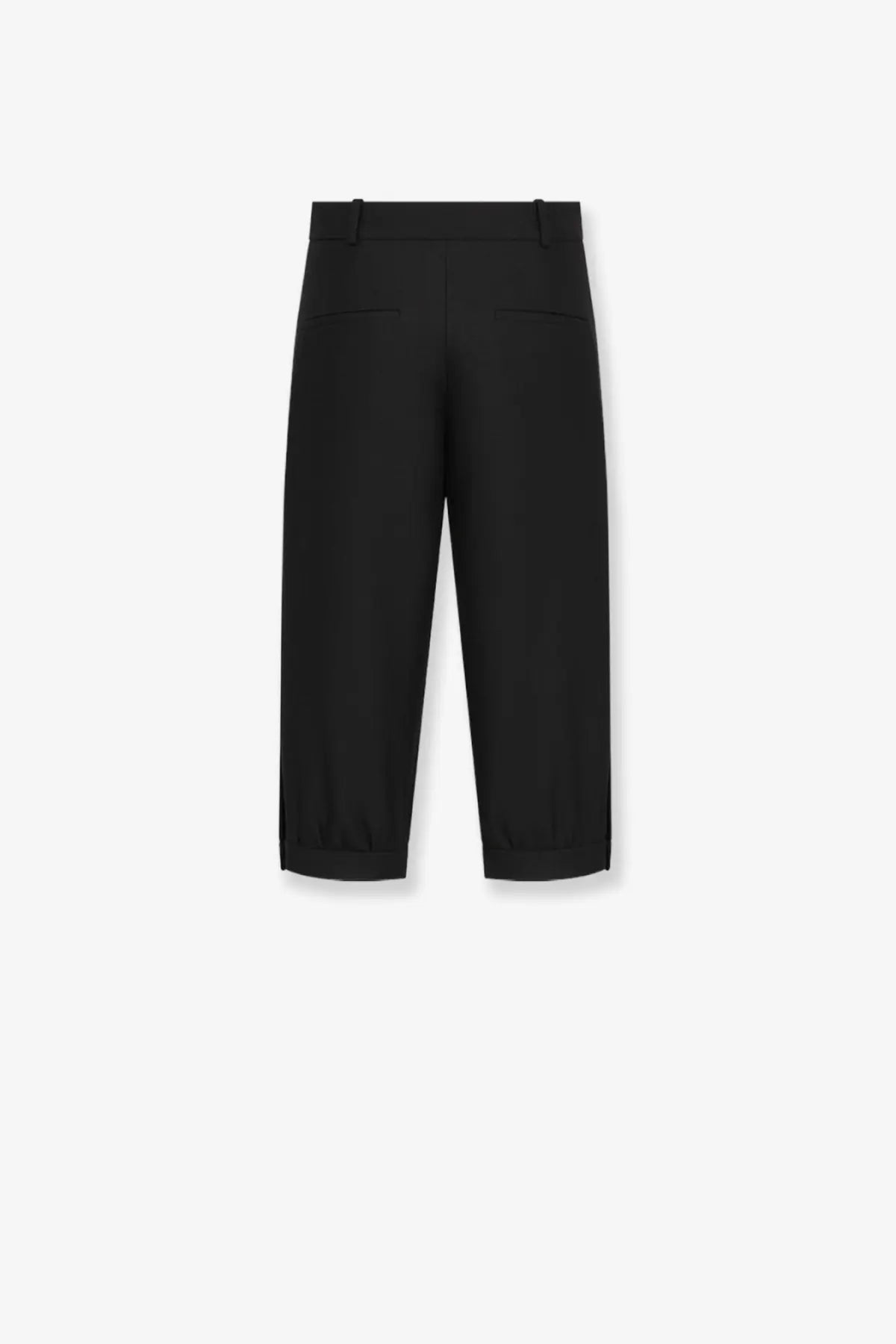 Dior women’s black virgin wool and silk tailored trousers with sleek modern cut and subtle waistband pleats