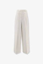 Dior Women's Virgin Wool Trousers Beige