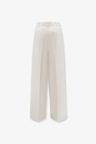 Dior Women's Virgin Wool Trousers Beige, view 2