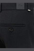 Dior Women's Virgin Wool Trousers Black, view 3