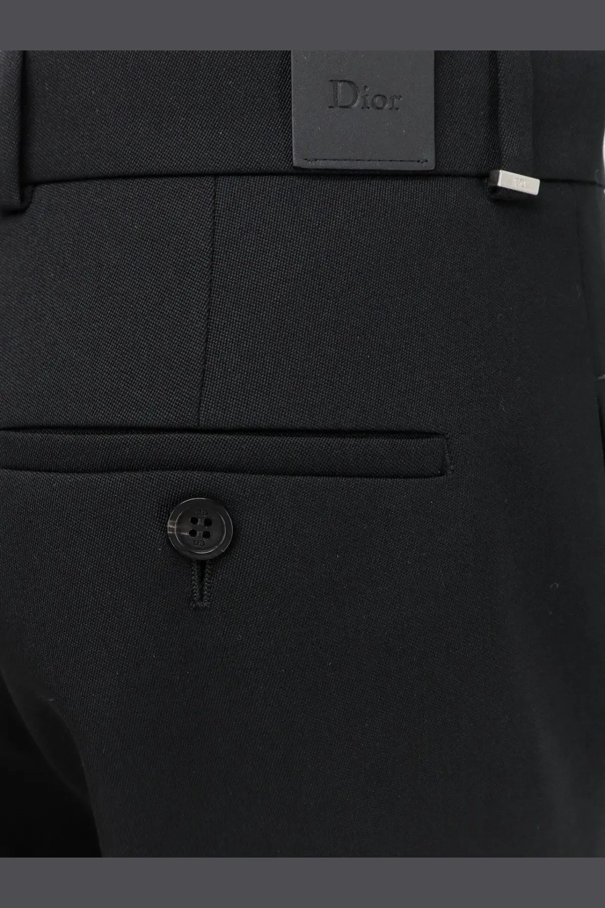 Dior Women's Virgin Wool Trousers Black, view 3