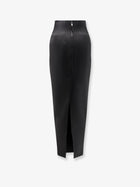 Rick Owens Women's Dirt Pillar Long Stretch Wool Blend Skirt Black, view 2