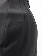 Rick Owens Women's Dirt Pillar Long Stretch Wool Blend Skirt Black, view 3