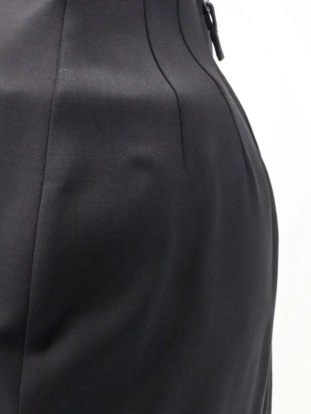 Rick Owens Women's Dirt Pillar Long Stretch Wool Blend Skirt Black