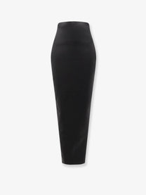 Rick Owens Women's Dirt Pillar Long Stretch Wool Blend Skirt Black
