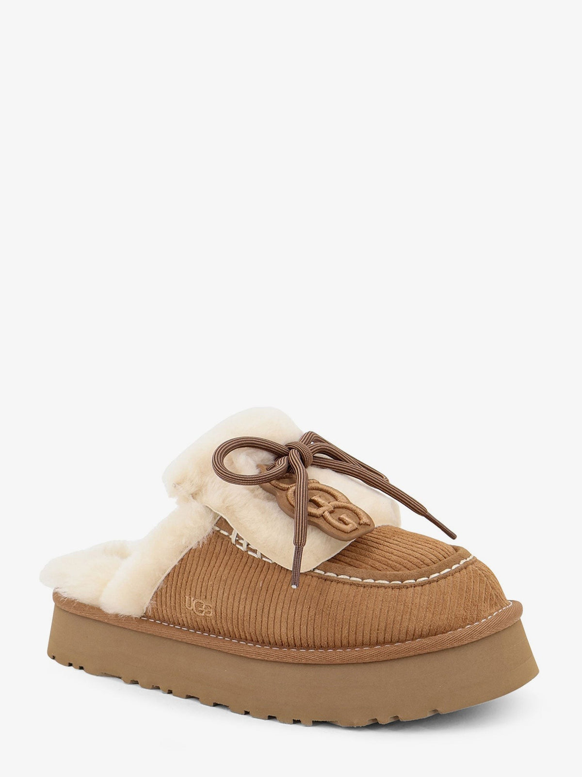 UGG Women's Disquette Heritage Suede Sandals Brown, view 2