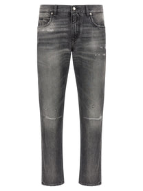Dolce &amp; Gabbana Distressed Jeans Grey