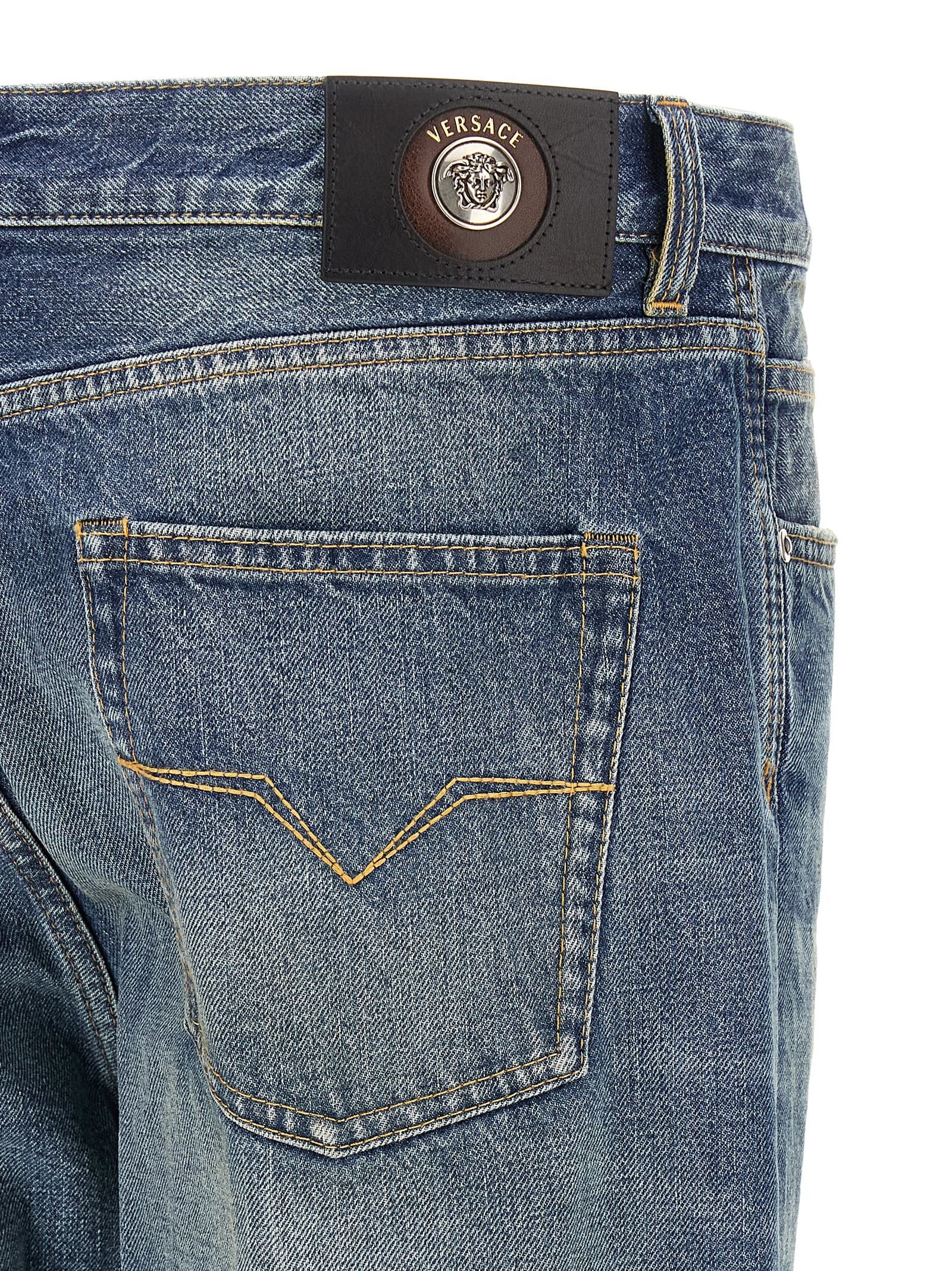 Versace Distressed Jeans Blue