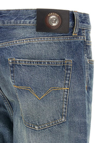 Versace Distressed Jeans Blue