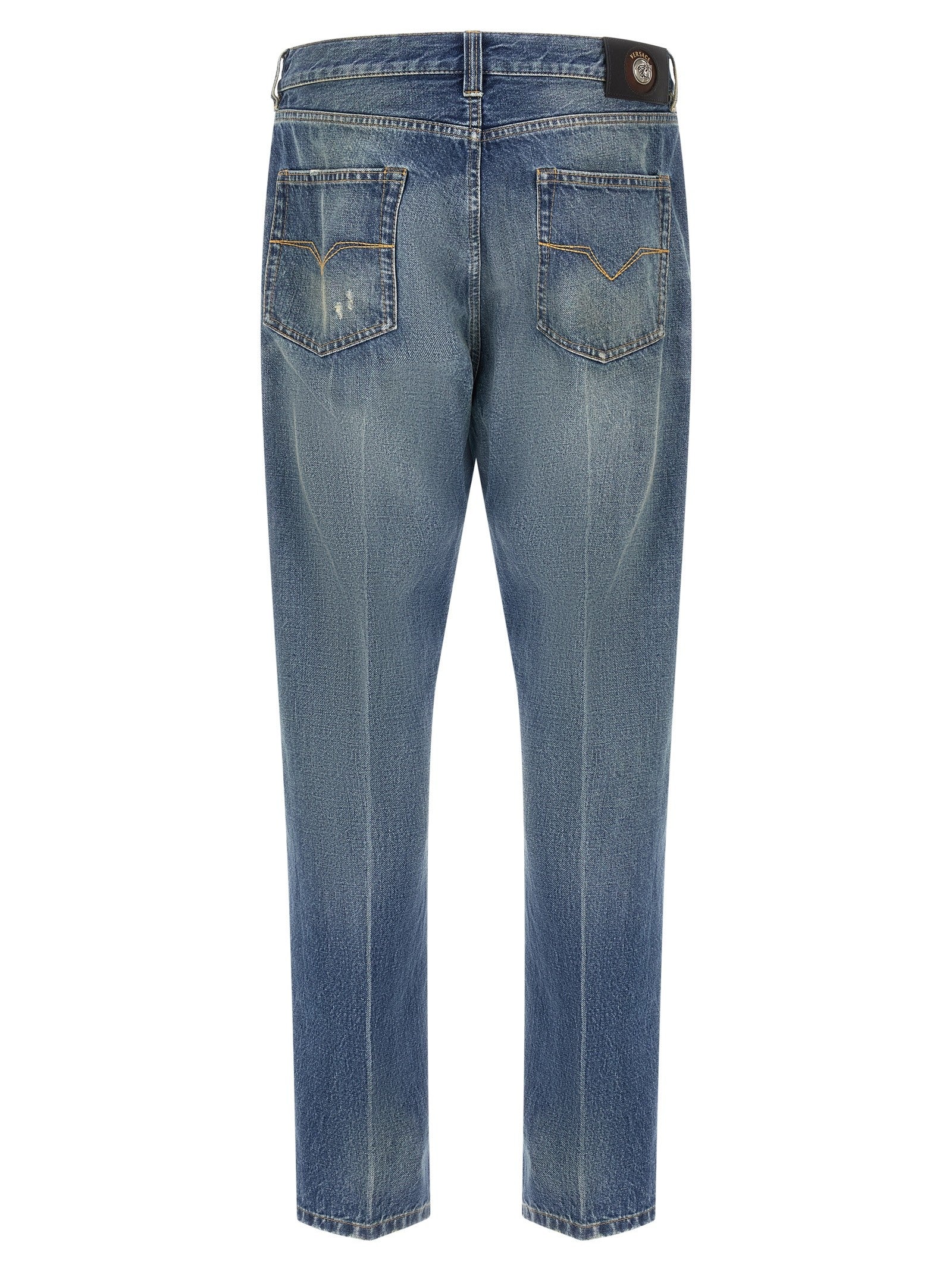 Versace Distressed Jeans Blue