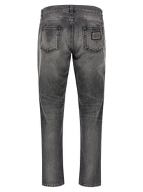 Dolce &amp; Gabbana Distressed Jeans Grey