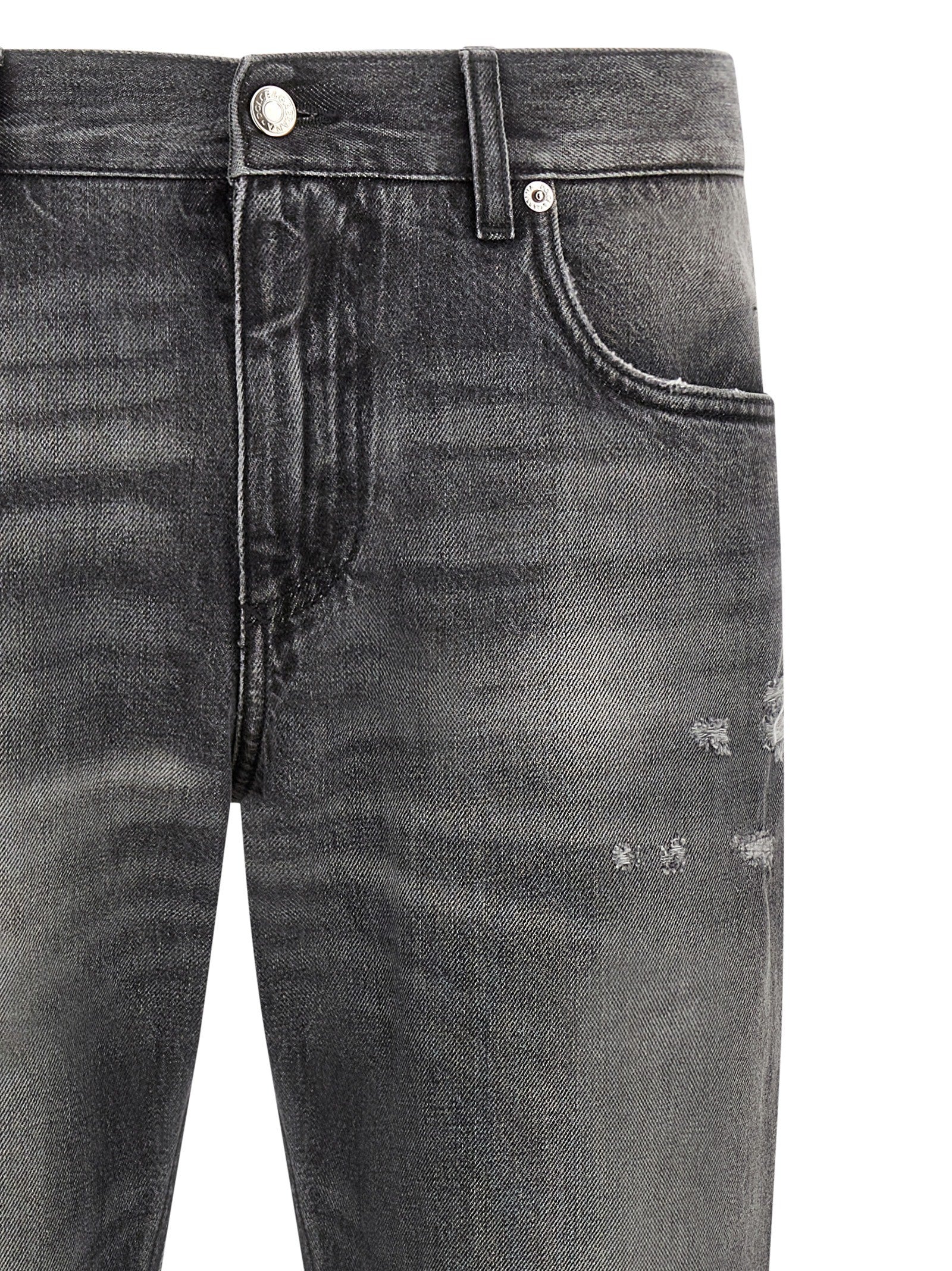 Dolce &amp; Gabbana Distressed Jeans Grey