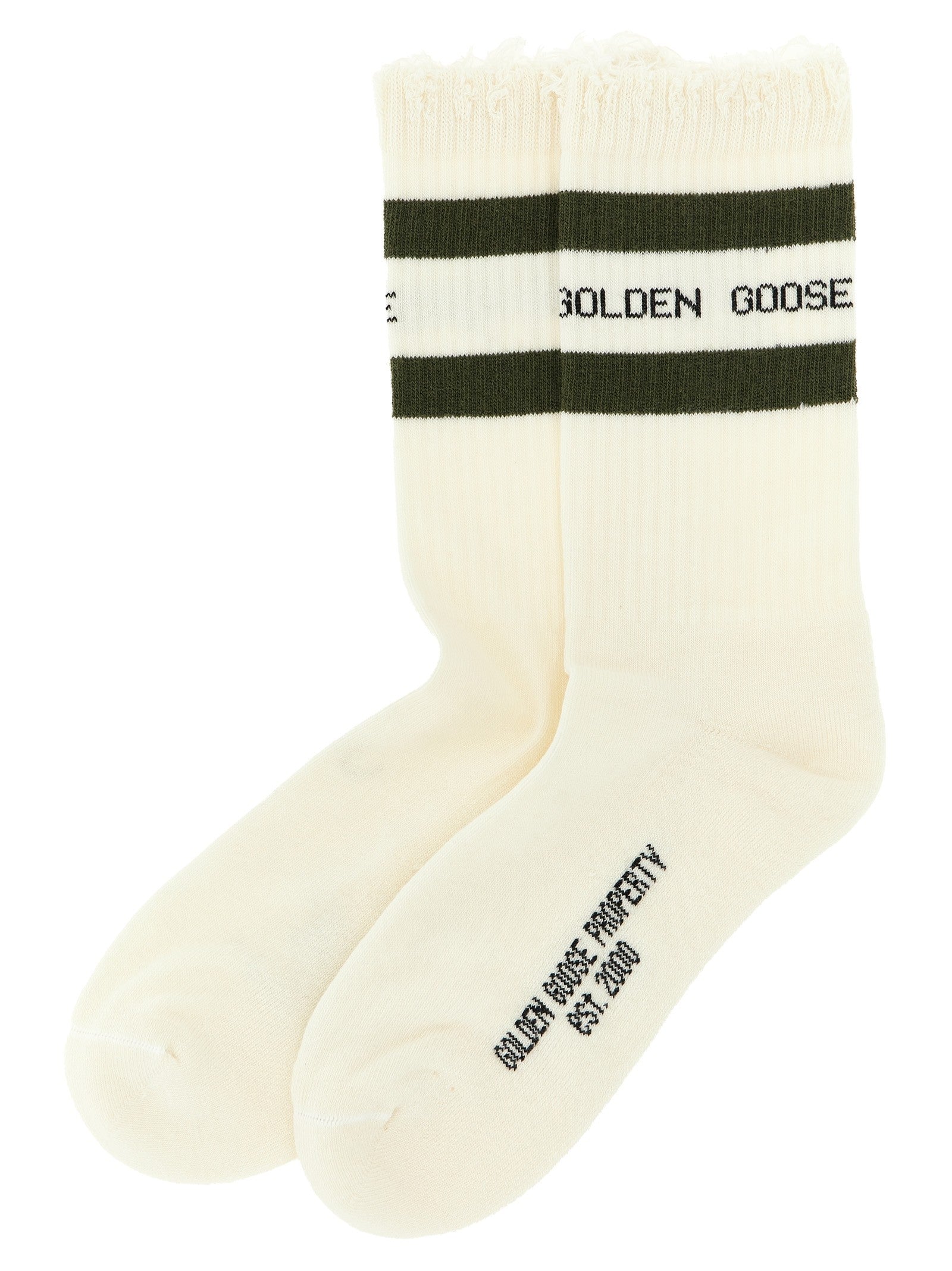 Golden Goose Distressed Socks Green