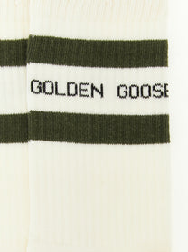 Golden Goose Distressed Socks Green
