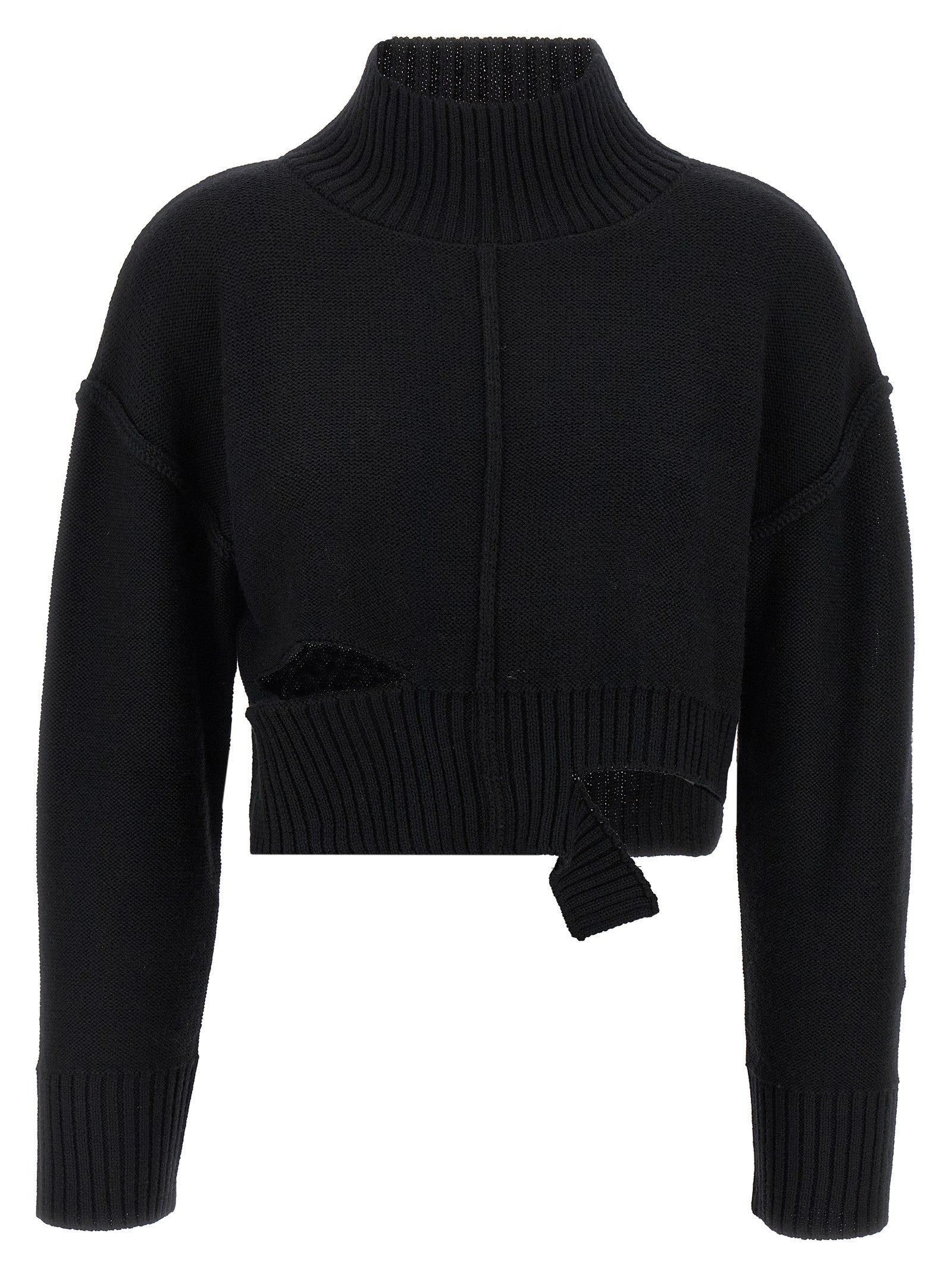 MM6 Maison Margiela Distressed Sweater Black