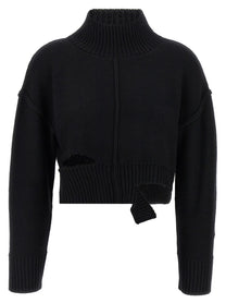 MM6 Maison Margiela Distressed Sweater Black