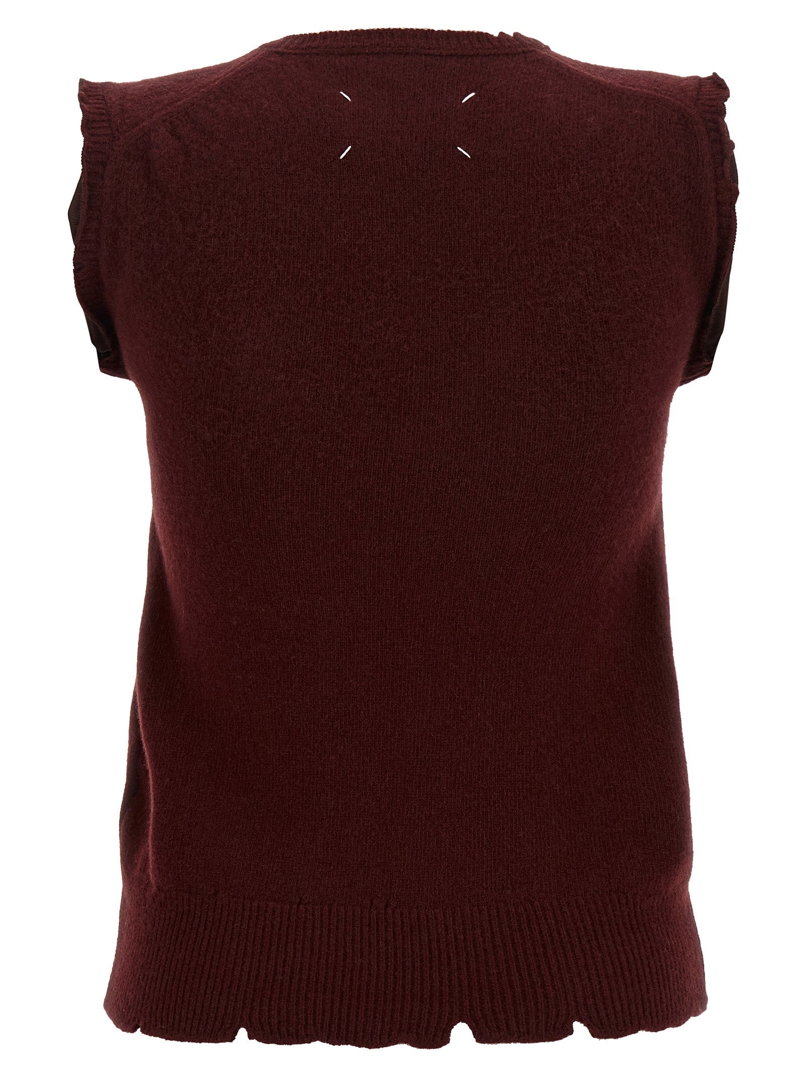 Maison Margiela Distressed Vest Red