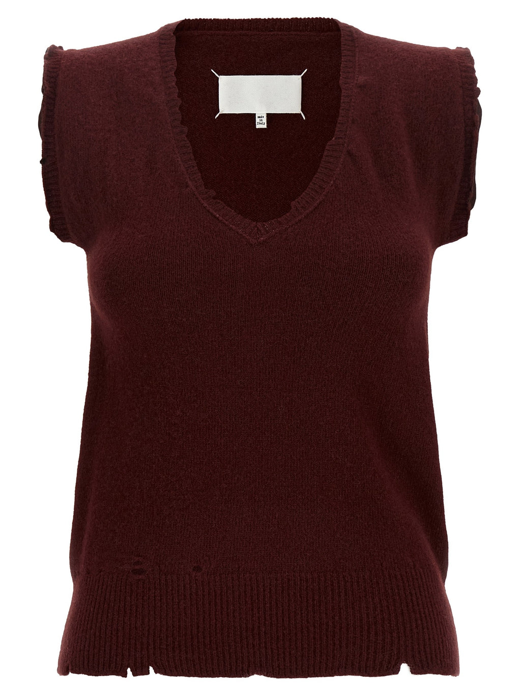 Maison Margiela Distressed Vest Red