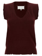 Maison Margiela Distressed Vest Red