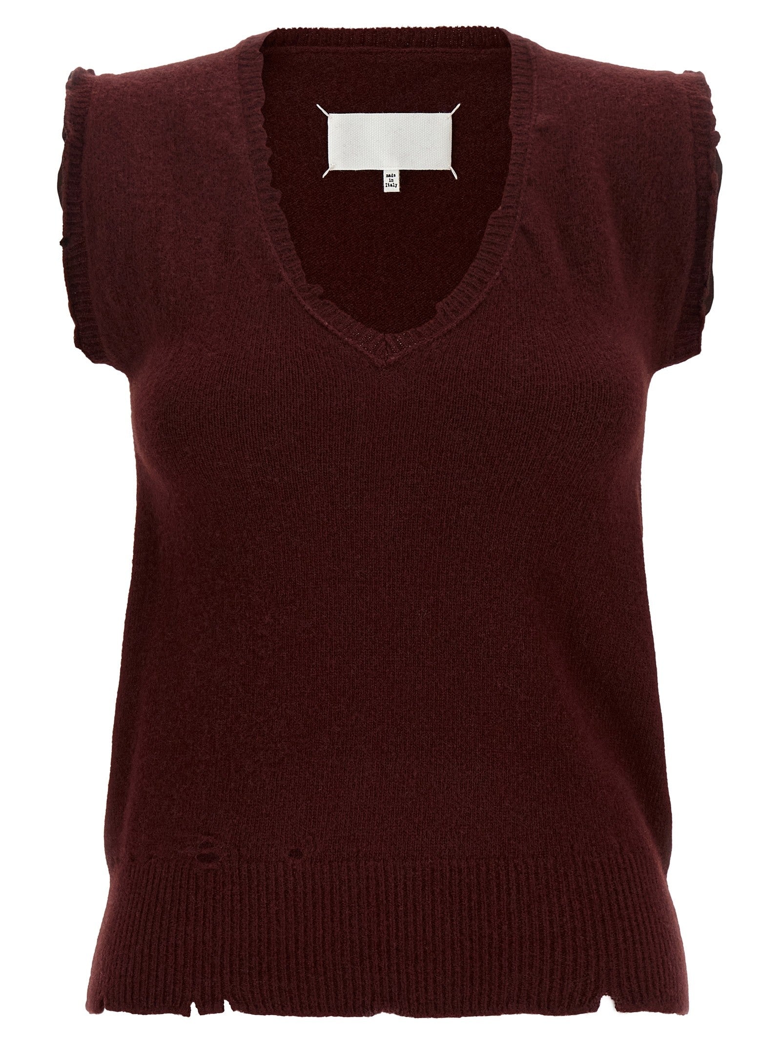 Maison Margiela Distressed Vest Red