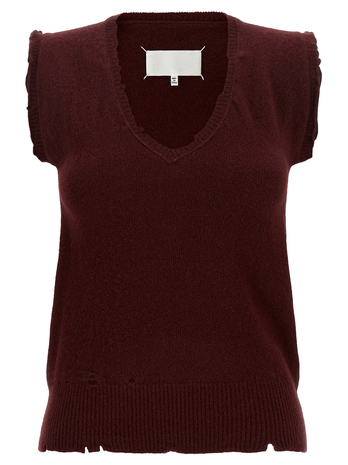Maison Margiela Distressed Vest Red