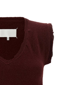 Maison Margiela Distressed Vest Red