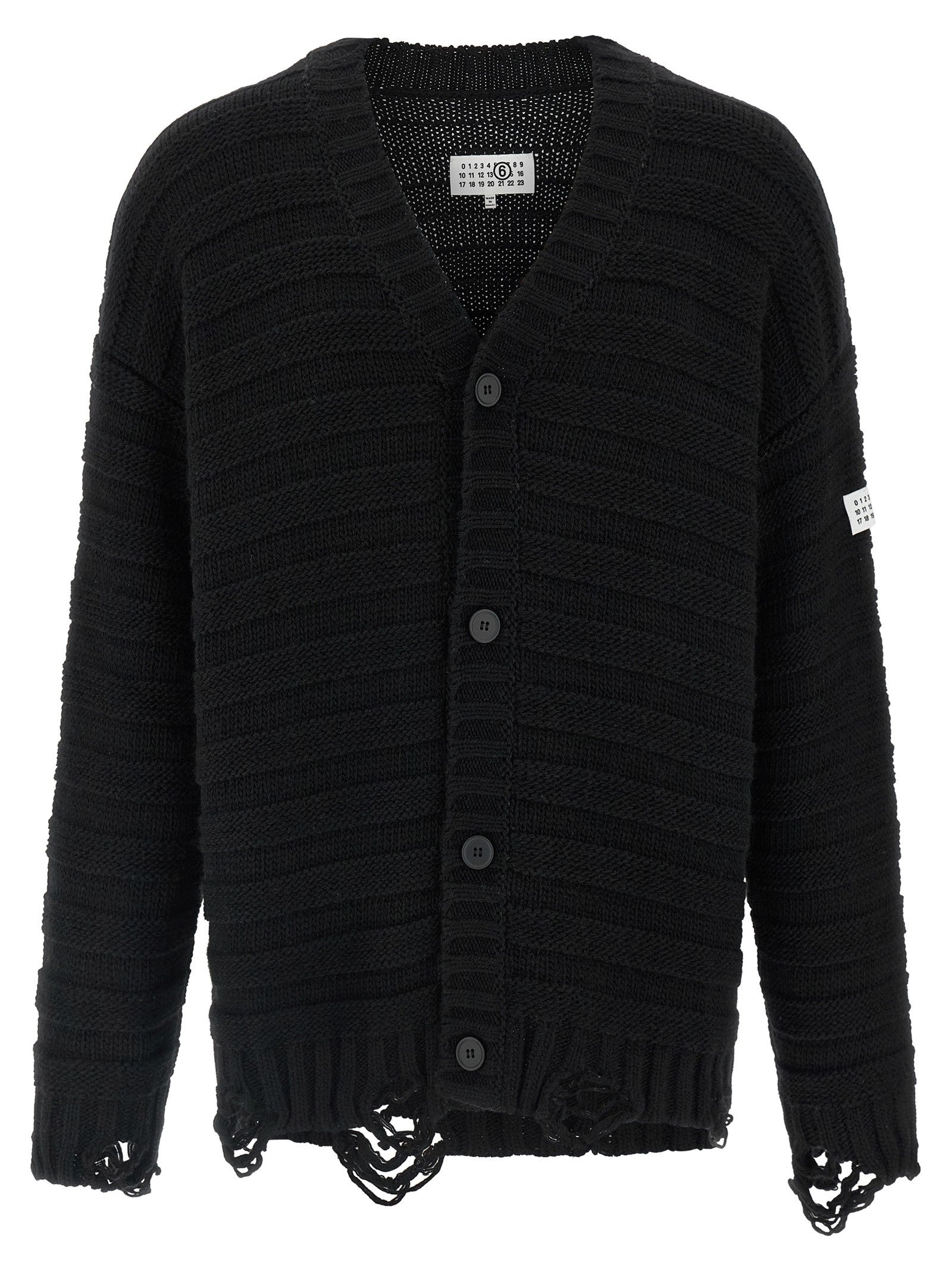 MM6 Maison Margiela Men's Wool Cardigan Black