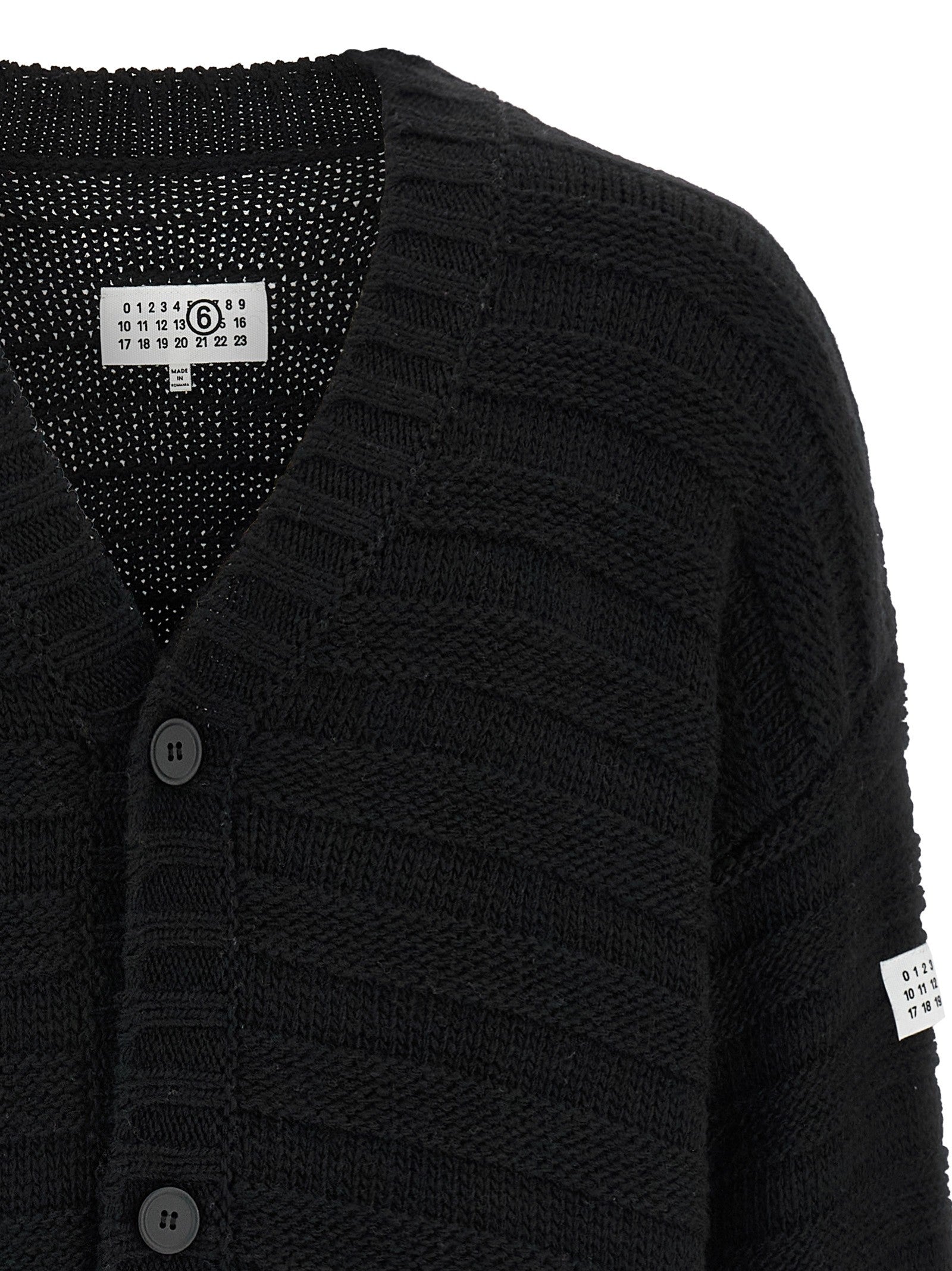 MM6 Maison Margiela Men's Wool Cardigan Black