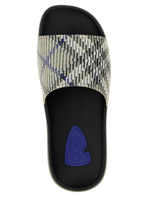 Burberry Dive Check Sandals Gold