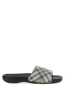 Burberry Dive Check Sandals Gold