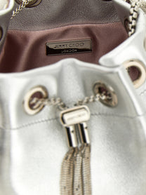 Jimmy Choo Diwali Capsule Bon Bon Bucket Bag Silver