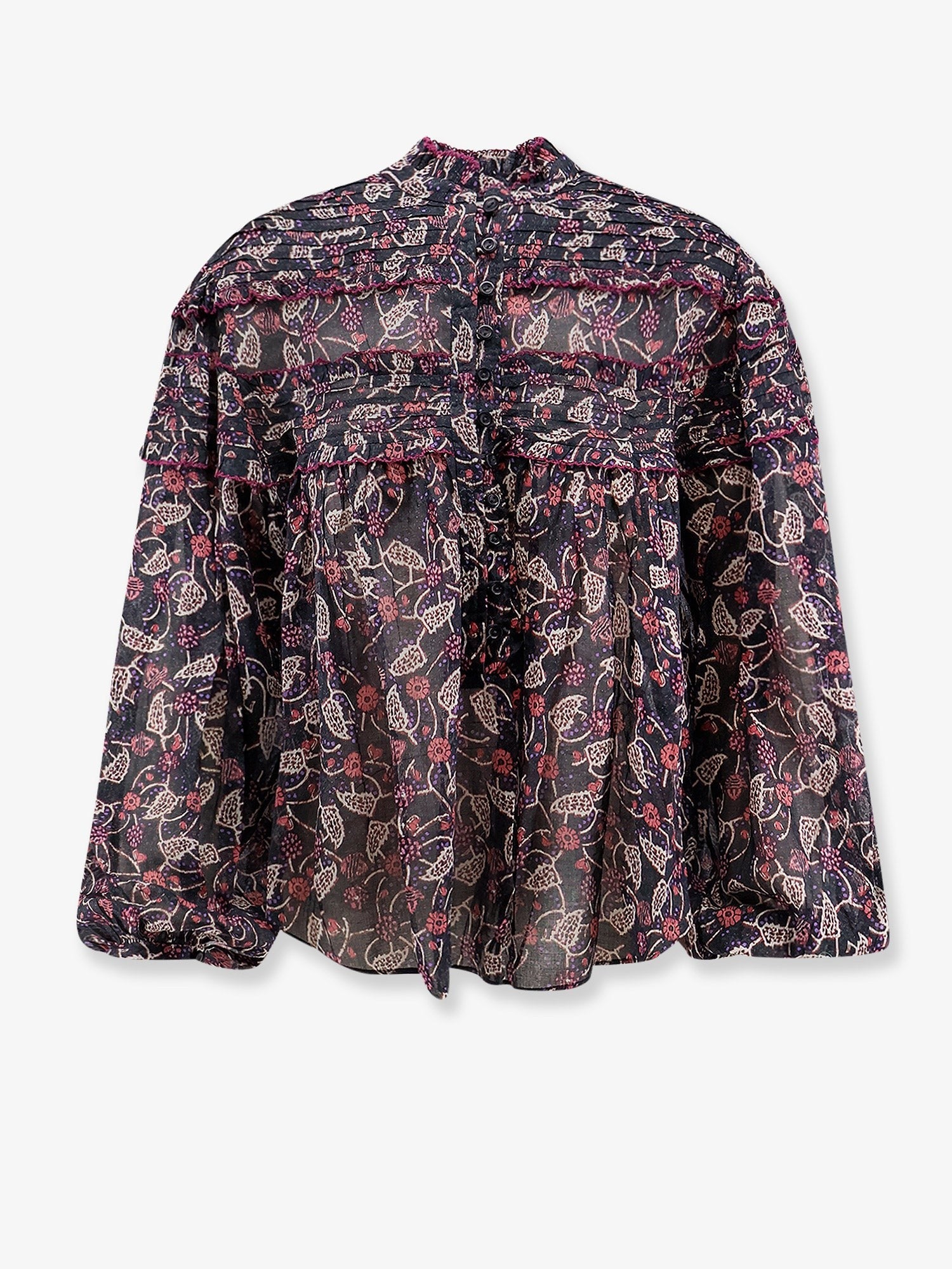 Isabel Marant Étoile Women's Doane Printed Cotton Shirt Black