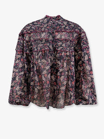 Isabel Marant Étoile Women's Doane Printed Cotton Shirt Black