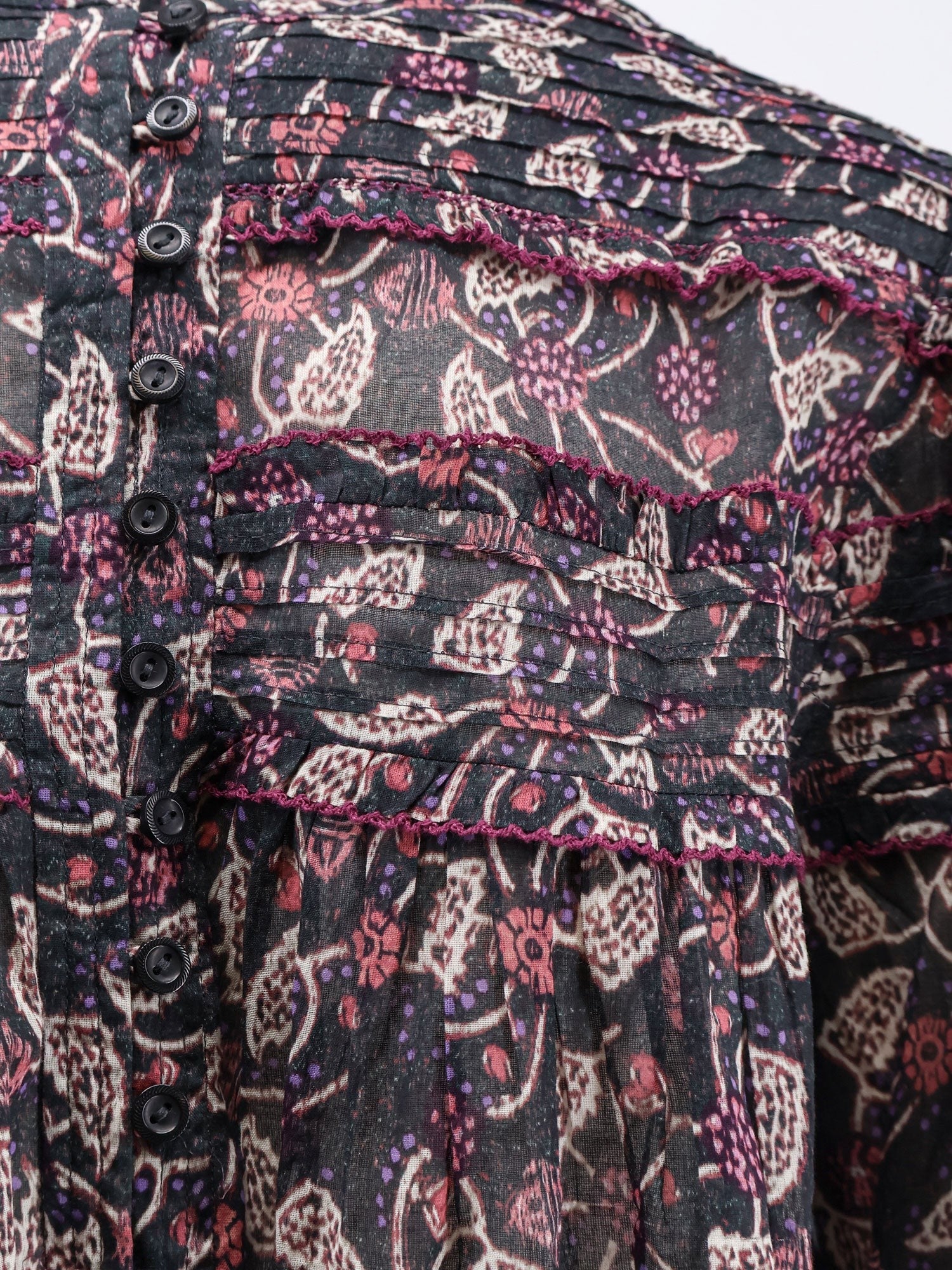 Isabel Marant Étoile Women's Doane Printed Cotton Shirt Black